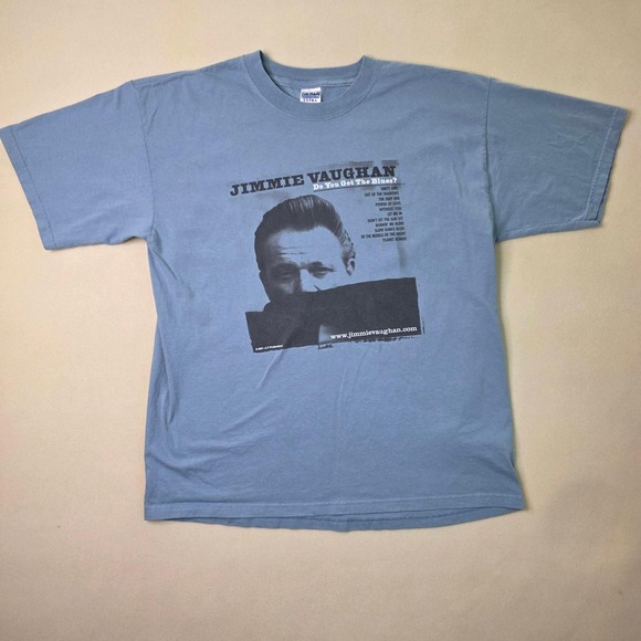 Gildan Other - Vintage 2001 Jimmie Vaughan Do You Get The Blues T-Shirt Blue XL Gildan Ultra